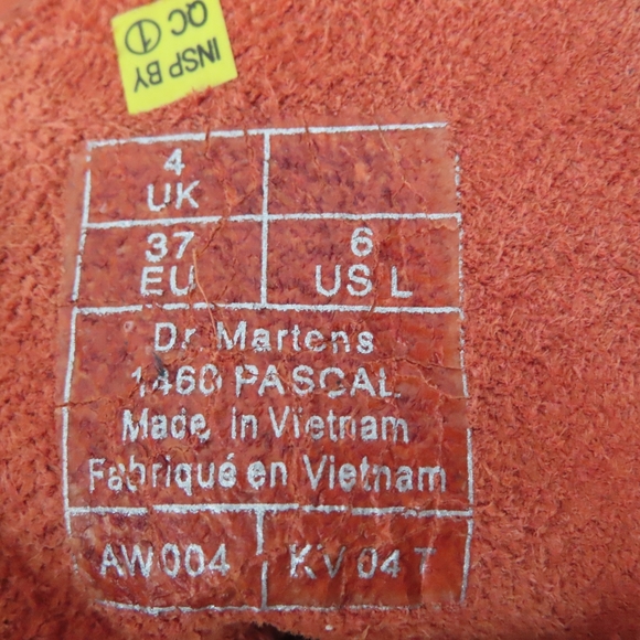 COPY - Dr Martens 1460 Pascal Smooth Orange Leather Ankle Boots RARE Discontinu… - Picture 8 of 11